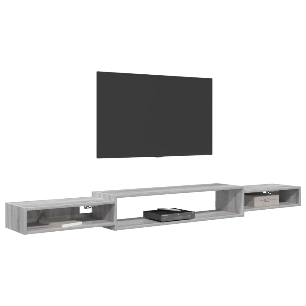 Wall-mounted TV Cabinet Wall-Mounted Grey Sonoma – Image 3