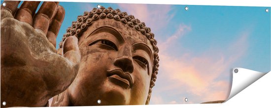 Gards Affiche de Jardin Groot Statue Bouddha Close Up – 150×50 cm – Toile de Jardin – Décoration de jardin – Décoration murale Extérieure – Tableau Jardin Gards Affiche de Jardin Groot Statue Bouddha Close Up – 150×50 cm – Toile de Jardin – Décoration de jardin – Décoration murale Extérieure – Tableau Jardin