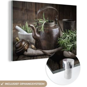MuchoWow® Peinture sur Verre – Thee – Théière – Herbes – 30×20 cm – Peintures sur Verre Acrylique – Photo sur Glas MuchoWow® Peinture sur Verre – Thee – Théière – Herbes – 30×20 cm – Peintures sur Verre Acrylique – Photo sur Glas