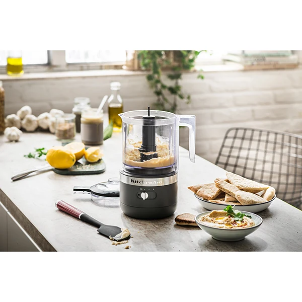 Hachoir électrique sans fil 2 vitesses 1,18 L gris mat 5KFCB519EDG Kitchenaid – Image 2