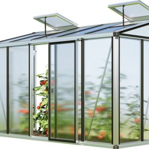 GFP Serre murale Flora 25 – aluminium – 324×142 cm – panneaux polycarbonate 16 mm