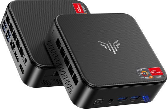 NiPoGi E3B Mini PC - AMD Ryzen 7 7730U (jusqu'à 4,5 GHz) - 16 Go LPDDR4X 512 Go SSD - Radeon Graphics Windows 11 Pro - WiFi 6 - BT 5.2 - Mini Desktop