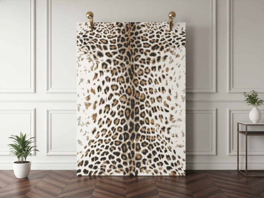 Tapis poils ras MERYL motif leopard – Image 2