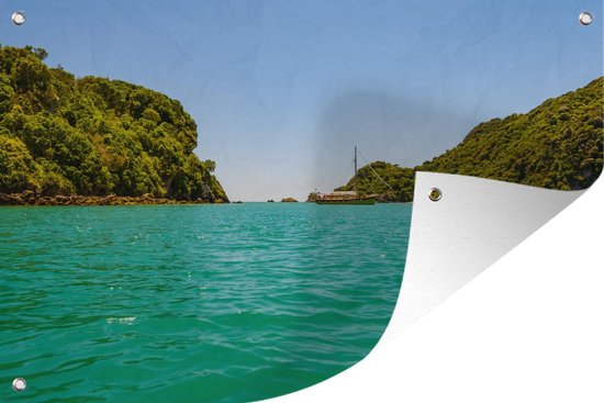 Les eaux du parc national d'Abel Tasman en Nouvelle-Zélande Affiche de jardin 60x40 cm - petit - Toile de jardin / Toile d'extérieur / Peintures pour l'extérieur (décoration de jardin)