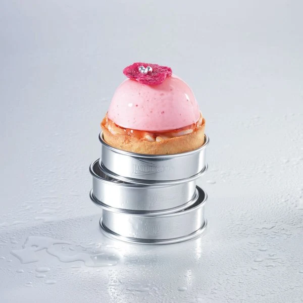 Kit moule silicone 6 demi-sphères + 6 cercles à tarte Patisse – Image 3