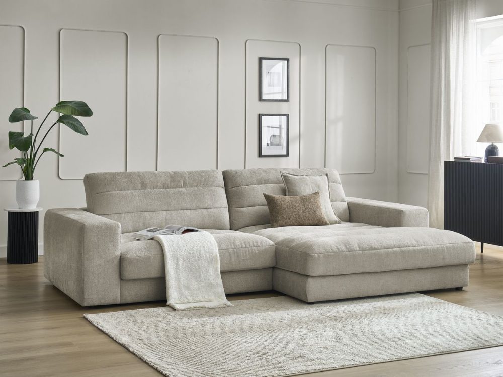 Canape d'angle fixe SIERRA tissu texture – Image 2