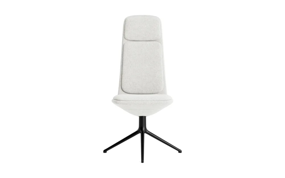 Off Chair Hoch mit Drehgestell 4B schwarze aluminium mit Kissen Hallingdal – Image 2