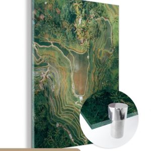 MuchoWow® Peinture sur verre 90×120 cm – Peinture sur verre acrylique – Les rizières en terrasses de Bali en Asie – Photo sur verre – Peintures MuchoWow® Peinture sur verre 90×120 cm – Peinture sur verre acrylique – Les rizières en terrasses de Bali en Asie – Photo sur verre – Peintures