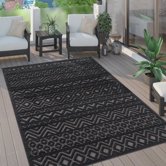 Paco Home Tapis Tapis Pour Intérieur Et Extérieur Patio Cuisine Scandinave Couleur Unique 80x250 cm