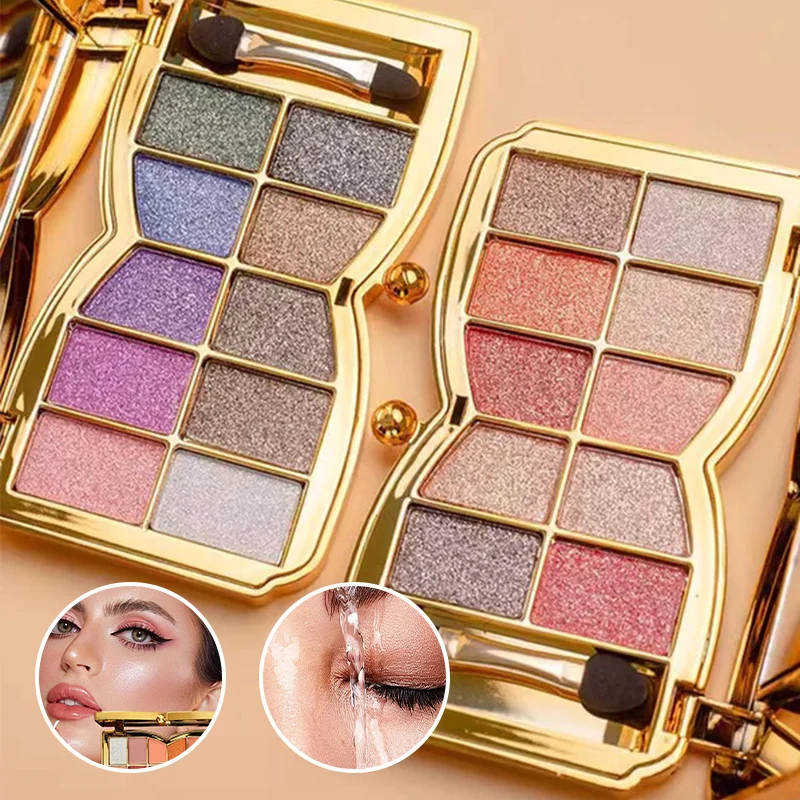 Palette d'ombres à paupières 10 couleurs pailletées – Image 2