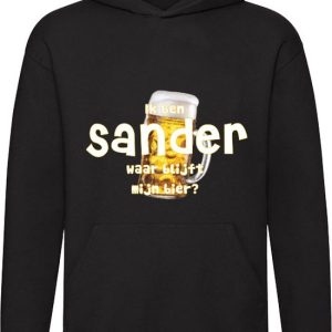 Je suis Sander, où est ma bière Sweat à capuche – café – pub – fête – festival – boisson – alcool – naam – pull – pull – capuche