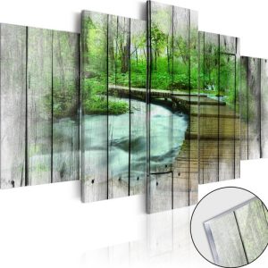 Paintings On Canvas – Image sur verre acrylique – Forest of Secrets [Glass] 200×100 – Artgeist Painting