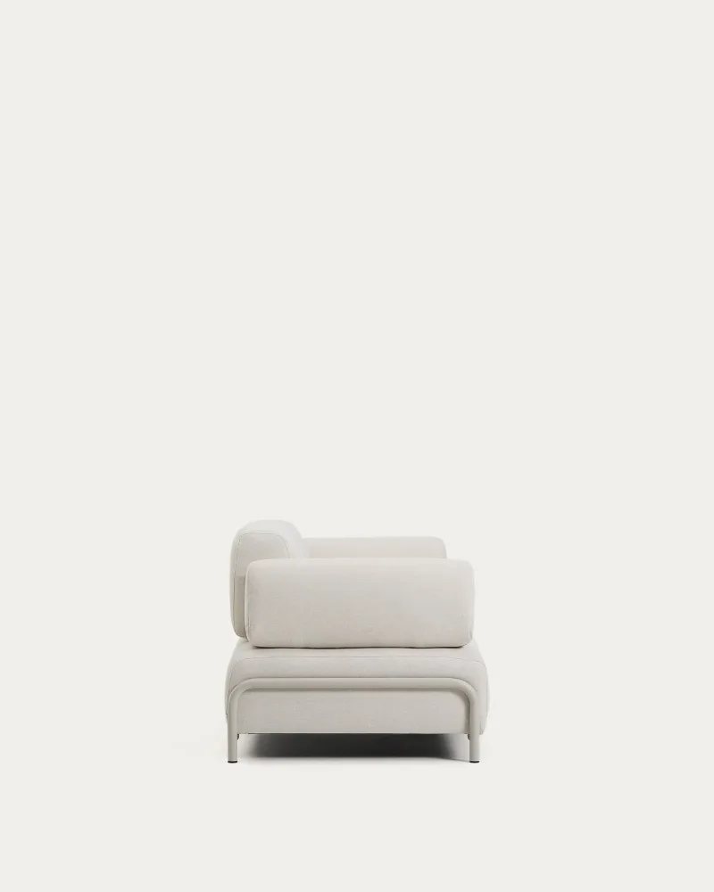 2-Sitzer-Sofa Compo aus Chenille in Ecru mit beigem Metallgestell 200 cm FSC Mix Credit – Image 3