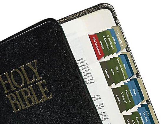 Multicolored Adhesive Bible Indexing Tabs - Old and New Testament