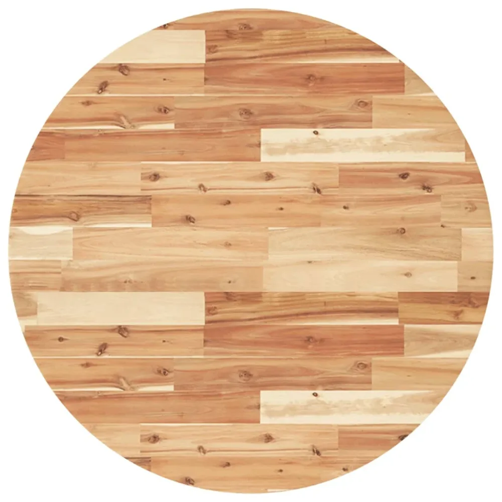 Table Top Round Ø80x4 cm Solid Wood Acacia – Image 2