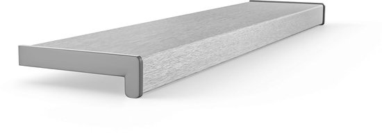 Jardinière en PVC PP DQ, 25 cm x 160 cm, Argent, pour rebord de fenêtre, usage intérieur, vendue au mètre, idéale pour le salon ou la Décoration, en plastique.