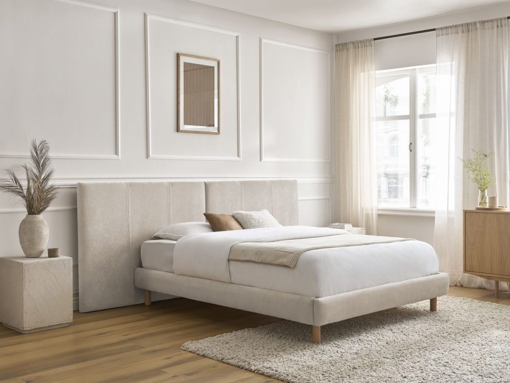 Lit ALTIRA tissu texture avec lattes massives – Image 2