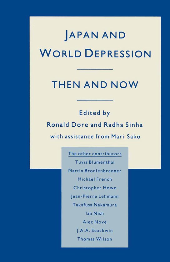 Japan and World Depression Then and Now