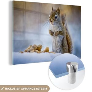 MuchoWow® Peinture sur verre 150×100 cm – Peinture acrylique sur verre – Écureuil – Noix – Neige – Hiver – Rongeurs – Saisons – Photo sur verre – Peintures MuchoWow® Peinture sur verre 150×100 cm – Peinture acrylique sur verre – Écureuil – Noix – Neige – Hiver – Rongeurs – Saisons – Photo sur verre – Peintures