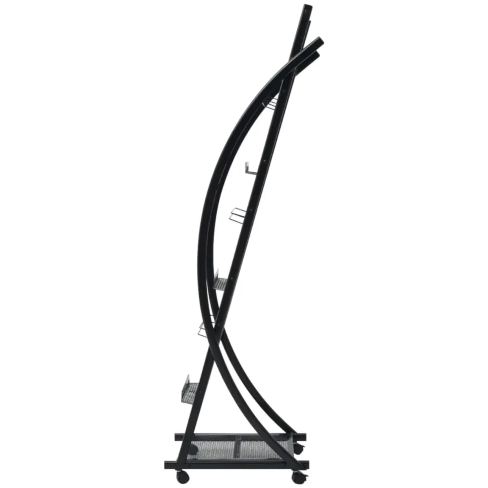 Magazine Rack 40x32x131 cm Black A4 – Image 2