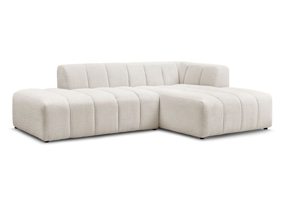 Canape d'angle fixe modulable ANNECY tissu bouclette
