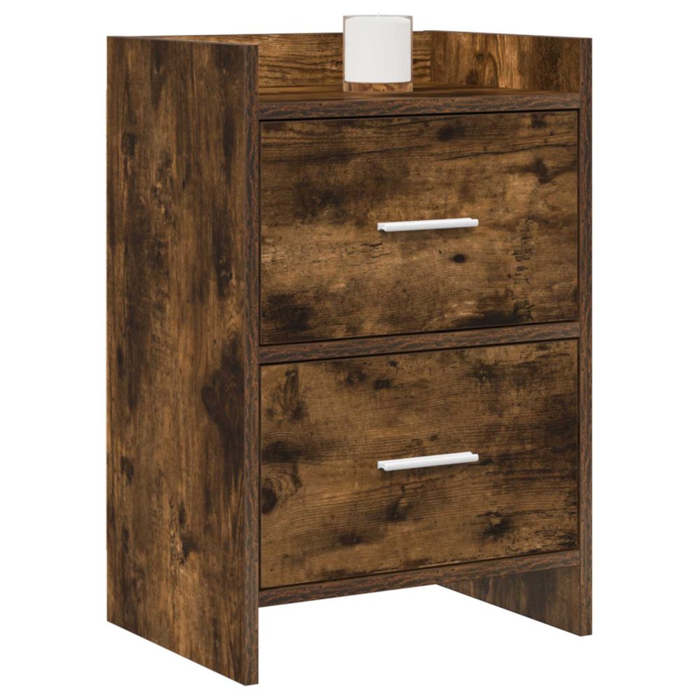 Bedside Tables Smoked Oak 40 x 30 x 60 cm Engineered Wood – Image 2