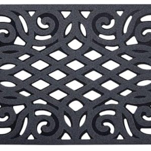 Paillasson antidérapant écologique 61 x 41 cm – Tapis de sol extérieur en caoutchouc lourd pour jardin et garage