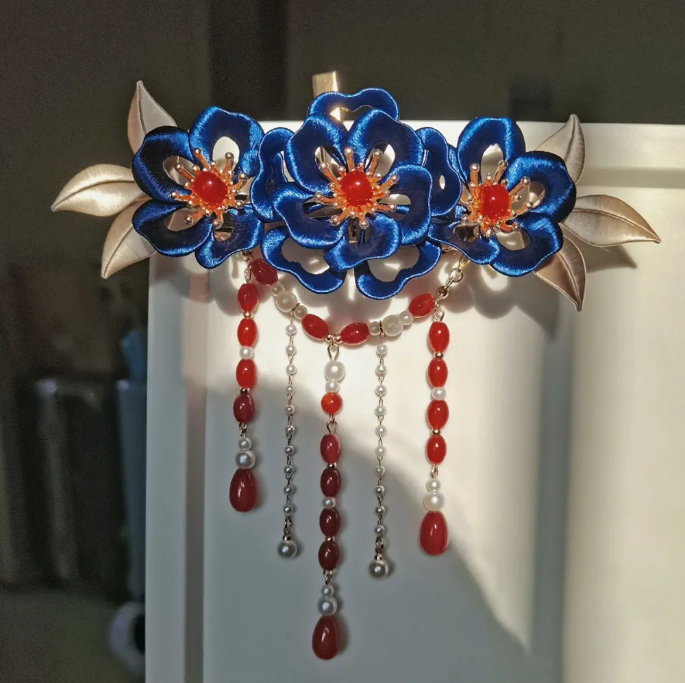 Flower Bespoke Hairpin - Silk Hairpin(Chanhua) – Image 3