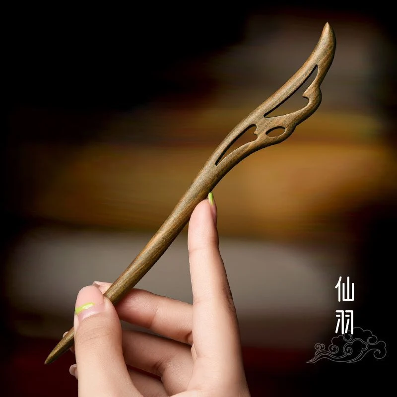 PF199 - Green Sandalwood Hair Sticks - Wholesale – Image 3