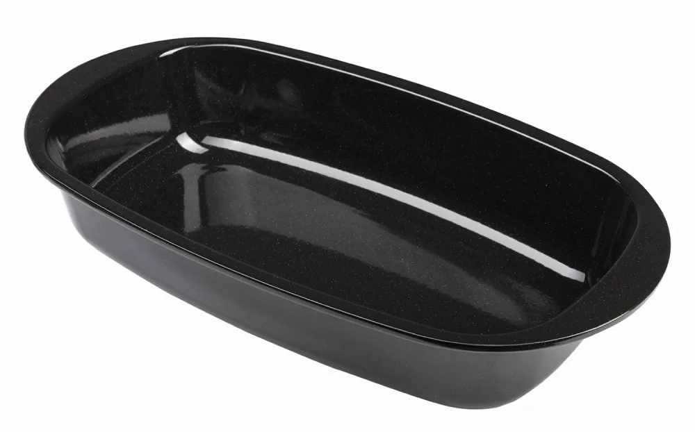 Brotbackform Emaille, L 32cm