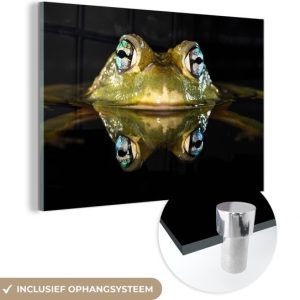 MuchoWow® Tableau en verre 30×20 cm – Peinture acrylique sur verre – Grenouille – Yeux – Portrait – Photo sur verre – Peintures MuchoWow® Tableau en verre 30×20 cm – Peinture acrylique sur verre – Grenouille – Yeux – Portrait – Photo sur verre – Peintures