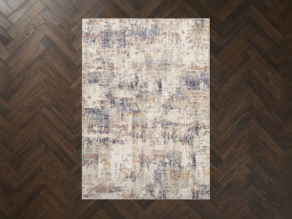 Tapis poils ras MILLY motif abstrait – Image 2
