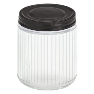 ZELLER Vorratsglas mit Metalldeckel schwarz 520 ml ø 9.3×11.3 cm ZELLER Vorratsglas mit Metalldeckel schwarz 520 ml ø 9.3×11.3 cm