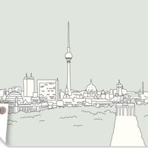 Illustration de Berlin avec un poster de jardin fond gris 90×60 cm – Toile de jardin / Toile d’extérieur / Peintures d’extérieur (décoration de jardin) Illustration de Berlin avec un poster de jardin fond gris 90×60 cm – Toile de jardin / Toile d’extérieur / Peintures d’extérieur (décoration de jardin)