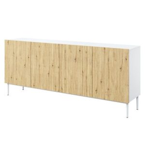 Buffet 4 portes 200 cm KASHA Pieds blanc Buffet 4 portes 200 cm KASHA Pieds blanc