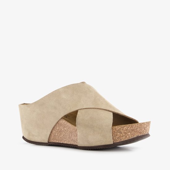 Mules bio en daim Hush Puppies pour femmes beige - Taille 40