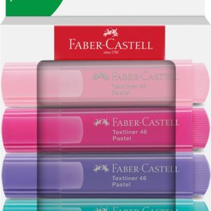 Faber-Castell marqueur de texte 46 – 4 pièces – pastel – FC-254654 Faber-Castell marqueur de texte 46 – 4 pièces – pastel – FC-254654