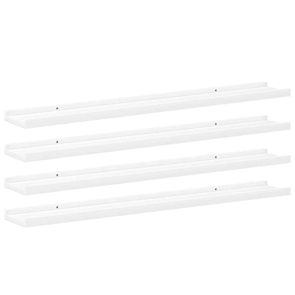 Wall Shelves 4 pcs White 80x9x3 cm – Image 2