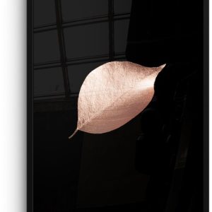 Feuilles roses Goud sur un fond noir 60×90 cm Feuilles roses Goud sur un fond noir 60×90 cm