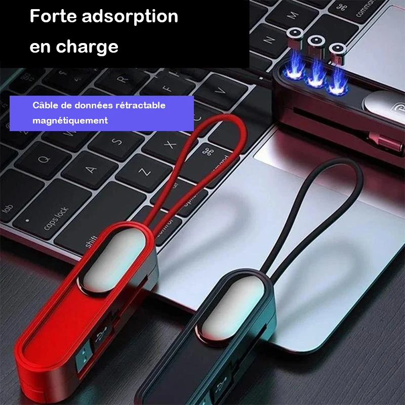 Câble de charge magnétique portable 3 en 1 Câble de charge magnétique portable 3 en 1