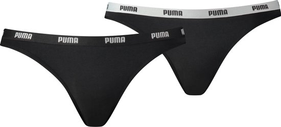 Lot de 2 slips PUMA pour femmes - Noir - Taille XL
