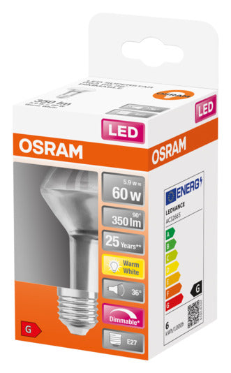 OSRAM LED-Lampe Superstar R63 E27 5.9W 345lm Warm White – Image 2