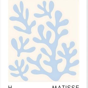 Matisse – Affiche bleu clair Ombres de Coral 70×100 cm Matisse – Affiche bleu clair Ombres de Coral 70×100 cm