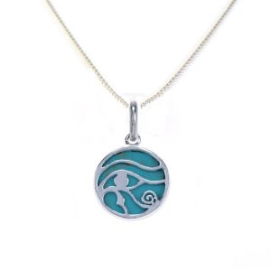 Hetty’S – L’oeil d’Horus – pendentif argent 925 – avec turquoise – collier en argent de 45 cm Hetty’S – L’oeil d’Horus – pendentif argent 925 – avec turquoise – collier en argent de 45 cm
