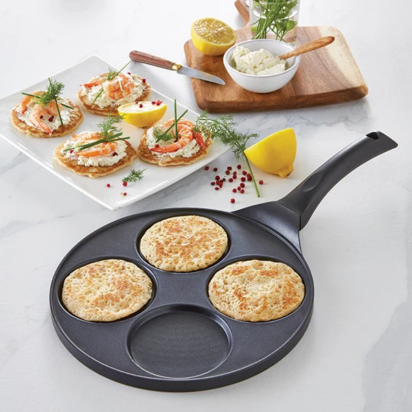 Poêle 4 blinis ou pancakes à induction 26,5 cm Mathon – Image 3