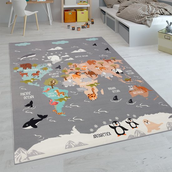 Paco Home Tapis Enfant Tapis Pour Chambre D&rsquo;enfant Tapis De Jeu Multicolore 240×340 cm