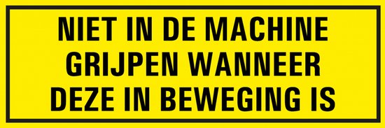 Ne pas mettre la main dans le panneau de la machine avec du texte – plastique 100 x 50 mm Ne pas mettre la main dans le panneau de la machine avec du texte – plastique 100 x 50 mm