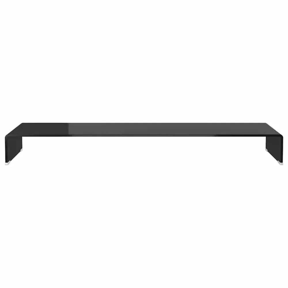 TV Cabinet | Black | Tempered glass, plastic | 120x30x13 cm | TV Cabinet – Image 3