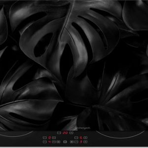 KitchenYeah® Protection plaque induction 80×50 cm – Noir – Monstera – Feuilles – Protege plaque de cuisson – Couvre plaque induction – Protecteur d’induction – Cuisine KitchenYeah® Protection plaque induction 80×50 cm – Noir – Monstera – Feuilles – Protege plaque de cuisson – Couvre plaque induction – Protecteur d’induction – Cuisine