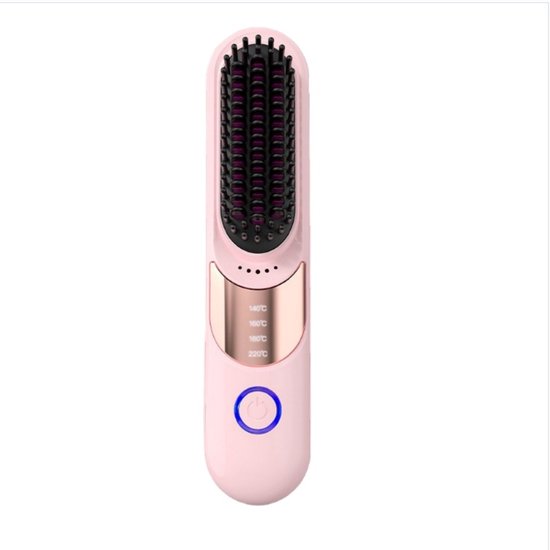 Fer à lisser et à boucler sans fil 2-en-1 – Portable, rechargeable, anti-brûlure